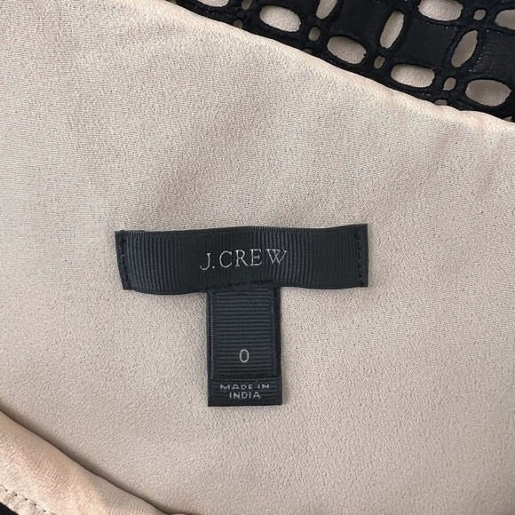 J. Crew Size 0 One Shoulder Eyelet Black Ruffle Top Style G3395 - Picture 3 of 3